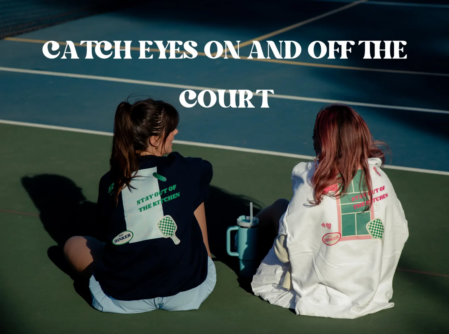 Cute Pickleball 'Stay out of the Kitchen' Crewneck- Blue